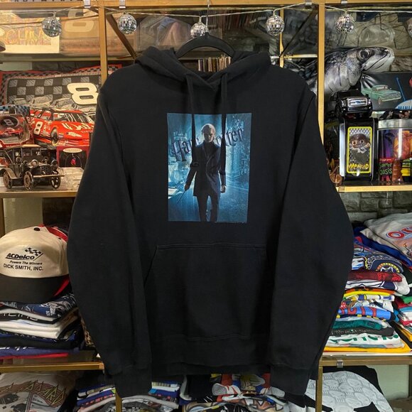 Harry Potter Draco Malfoy Graphic Hoodie Black Size Medium Cotton Blend - Picture 3 of 6
